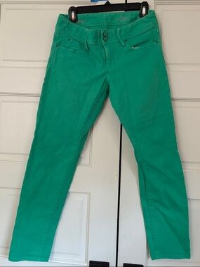 Lilly Pulitzer Vintage 2000s Y2K Teal Green Skinny Jeans
